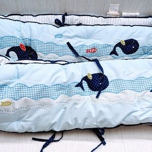 Pottery bark kids baby bumper 100% organicc cotton blend